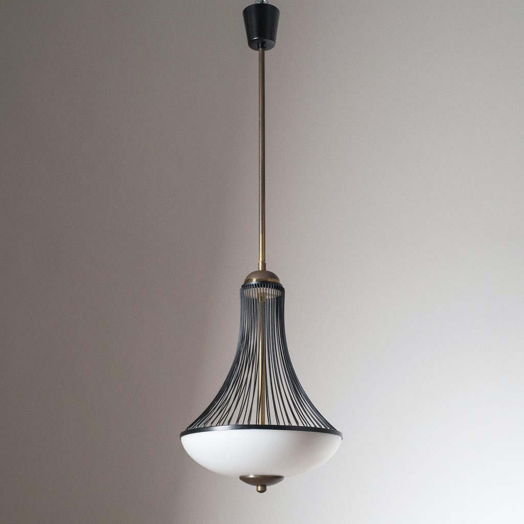 Pair of Italian Wire Pendants, 1950s