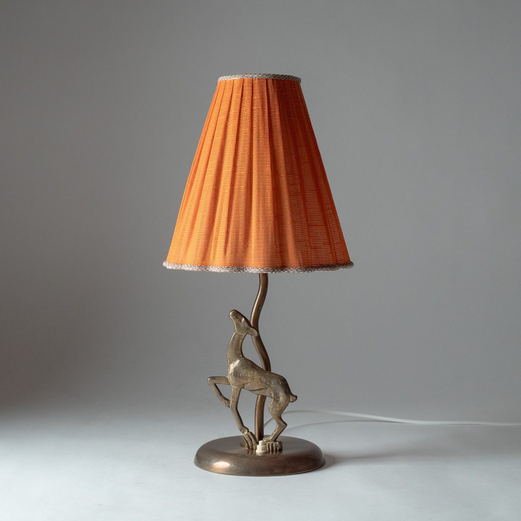 Swedish Brass Table Lamp, 1940s