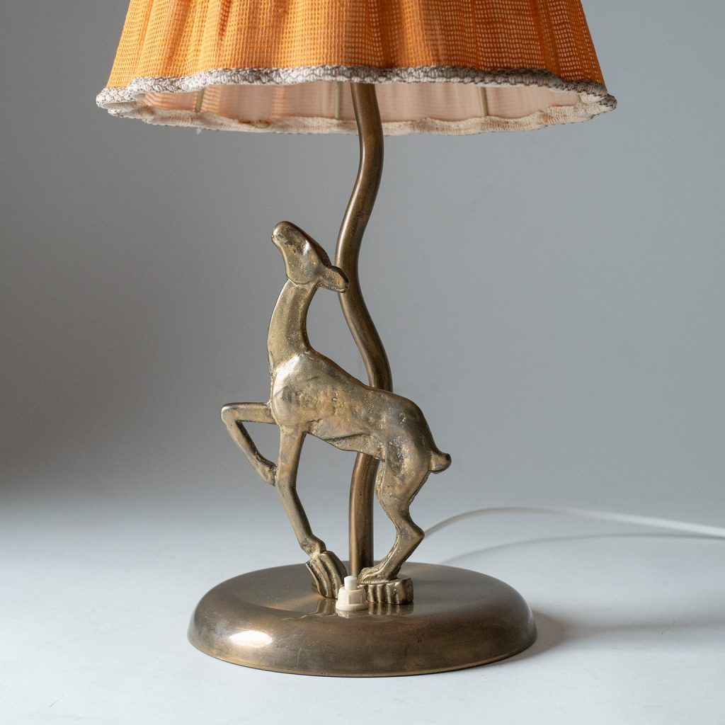 Swedish Brass Table Lamp, 1940s