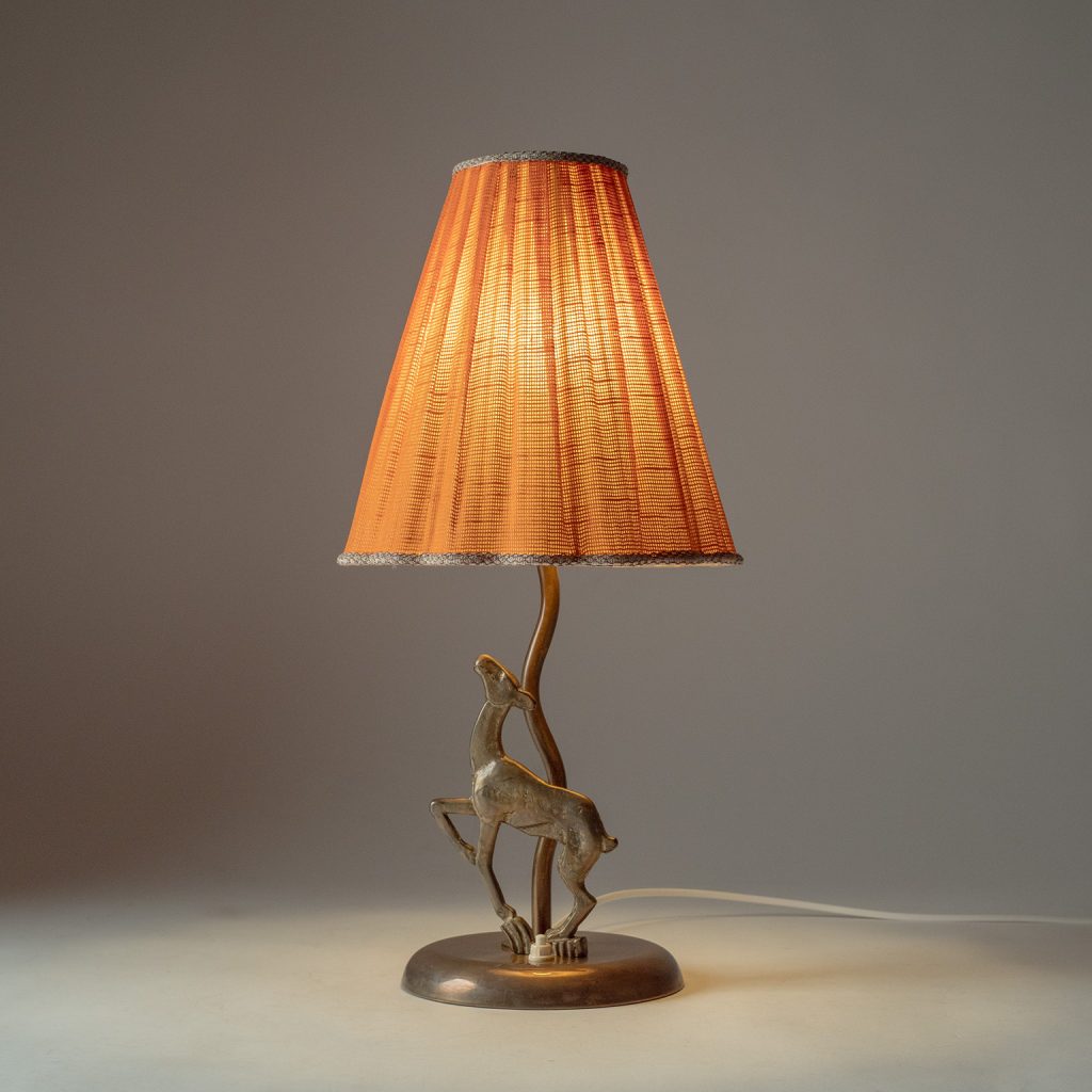 Swedish Brass Table Lamp, 1940s