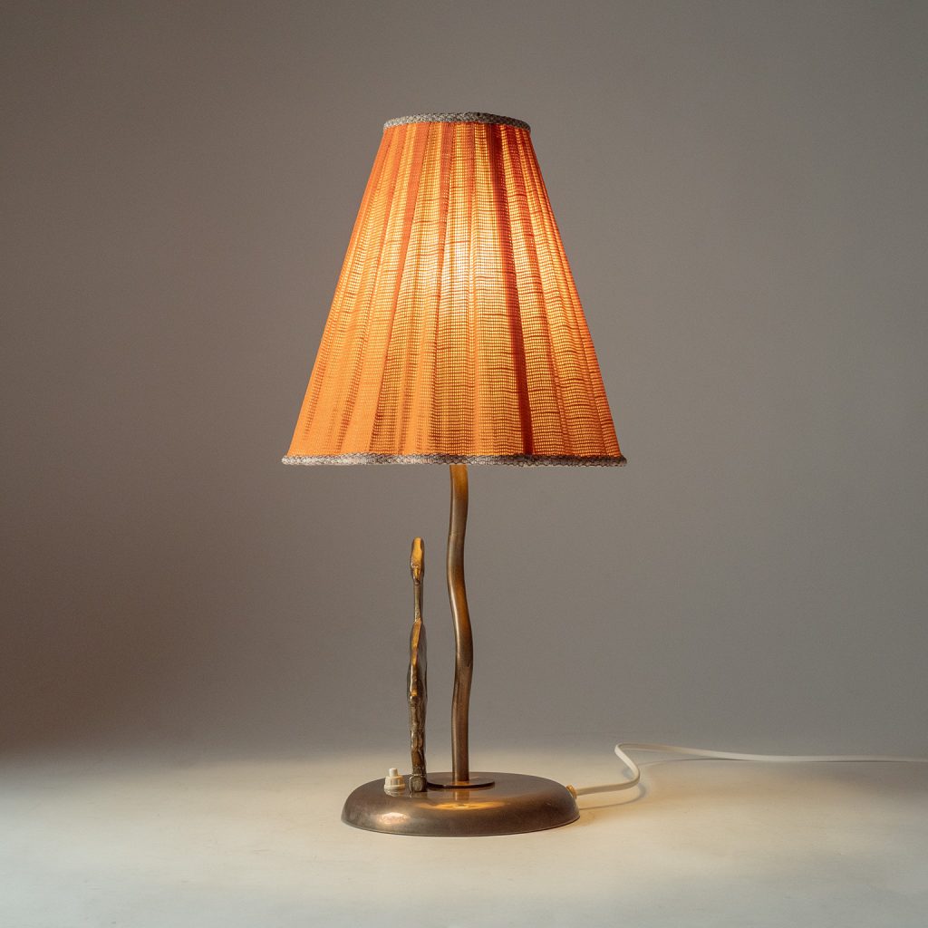 Swedish Brass Table Lamp, 1940s