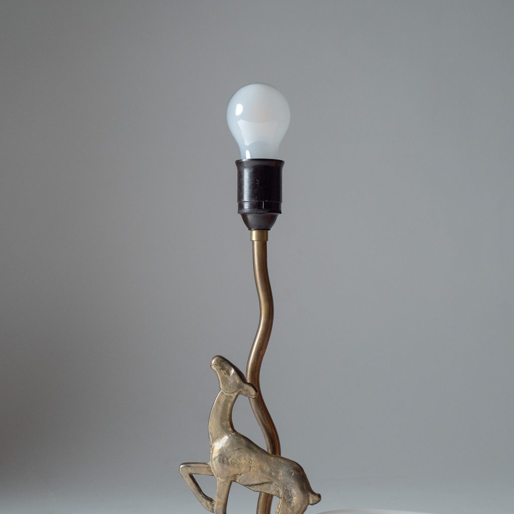 Swedish Brass Table Lamp, 1940s