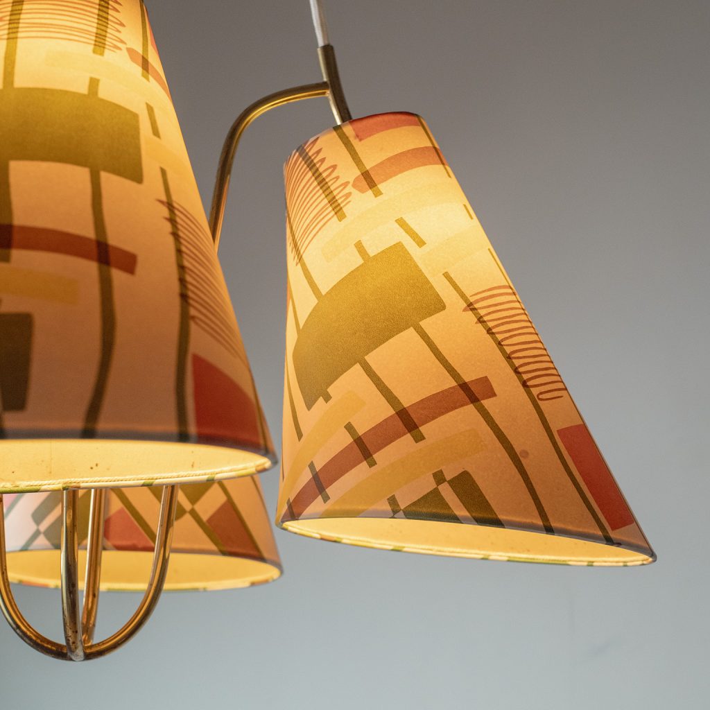 Austrian Paper Cone Chandelier, 1950s