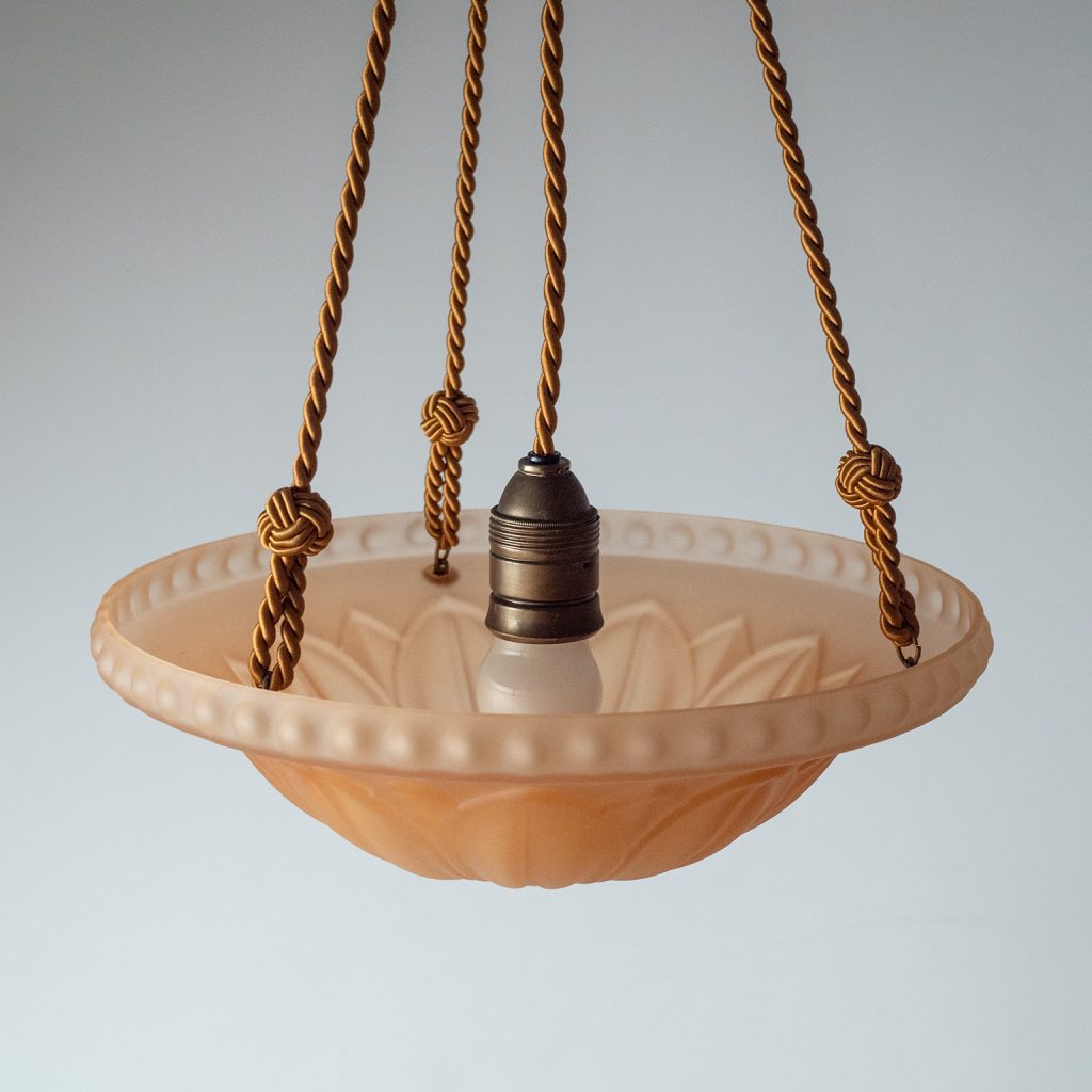 Harald Notini Havanna Glass Suspension Light, 1930s