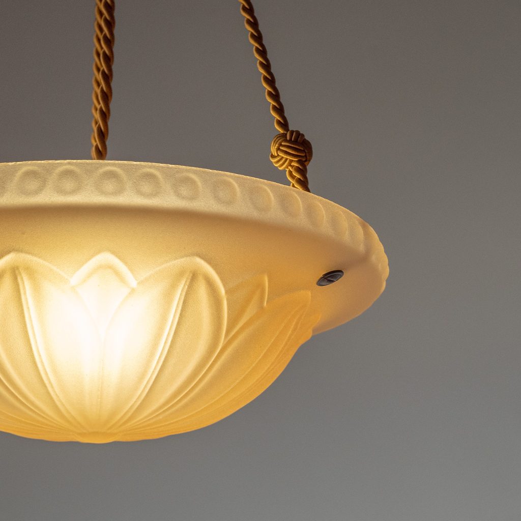 Harald Notini Havanna Glass Suspension Light, 1930s