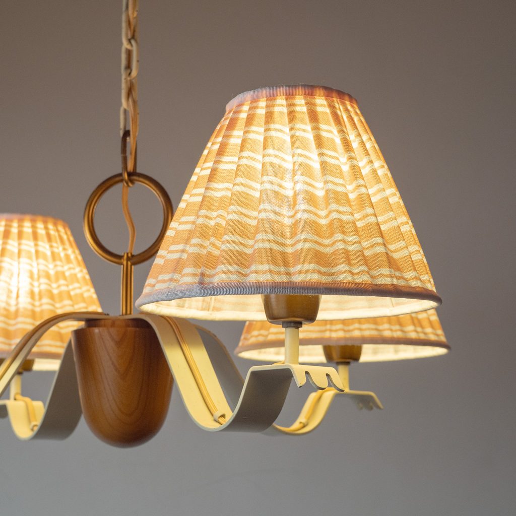 Rare Hans Bergström Iron And Wood Chandelier, 1940s