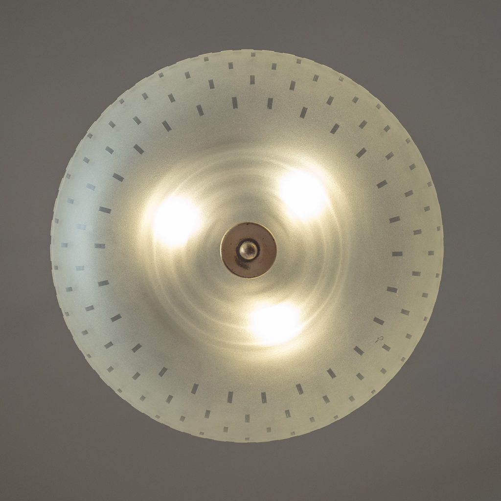 Swedish Cut Glass Ceiling Light, 1940s