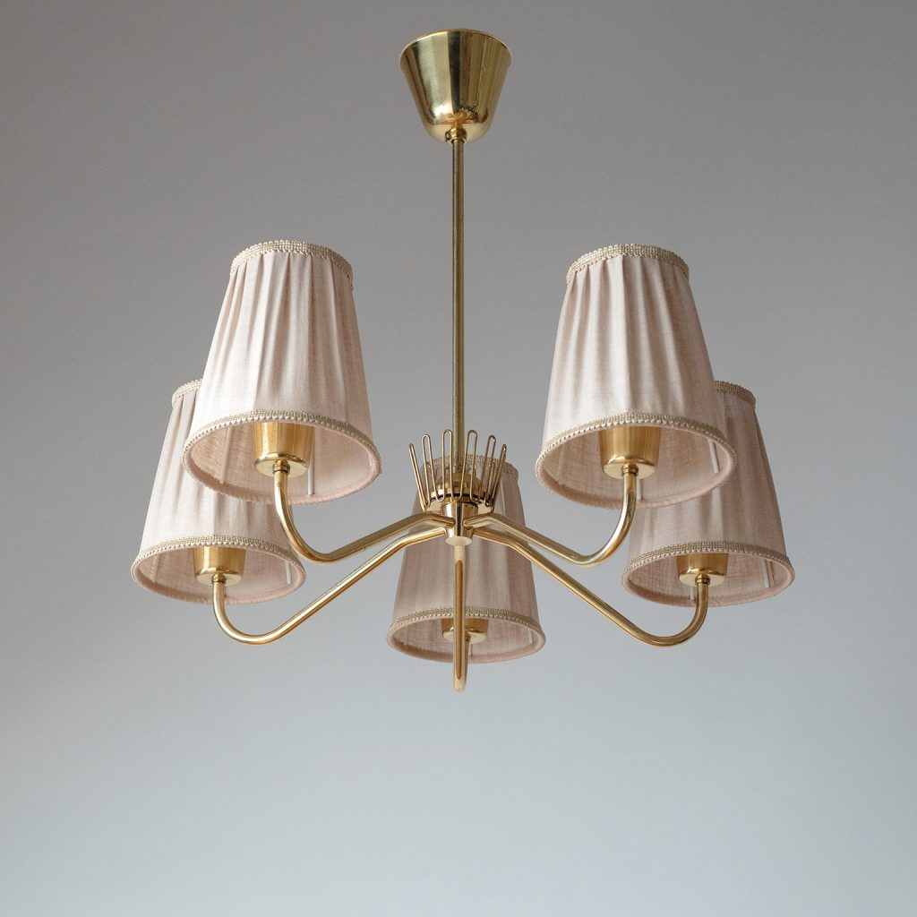 Brass Chandelier by ASEA, 1950s