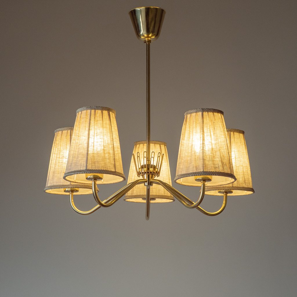 Brass Chandelier by ASEA, 1950s