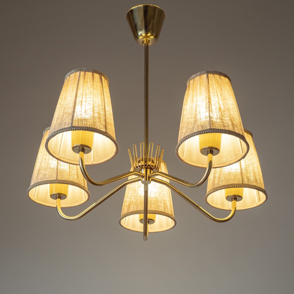 Brass Chandelier by ASEA, 1950s