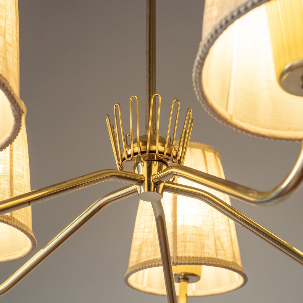 Brass Chandelier by ASEA, 1950s