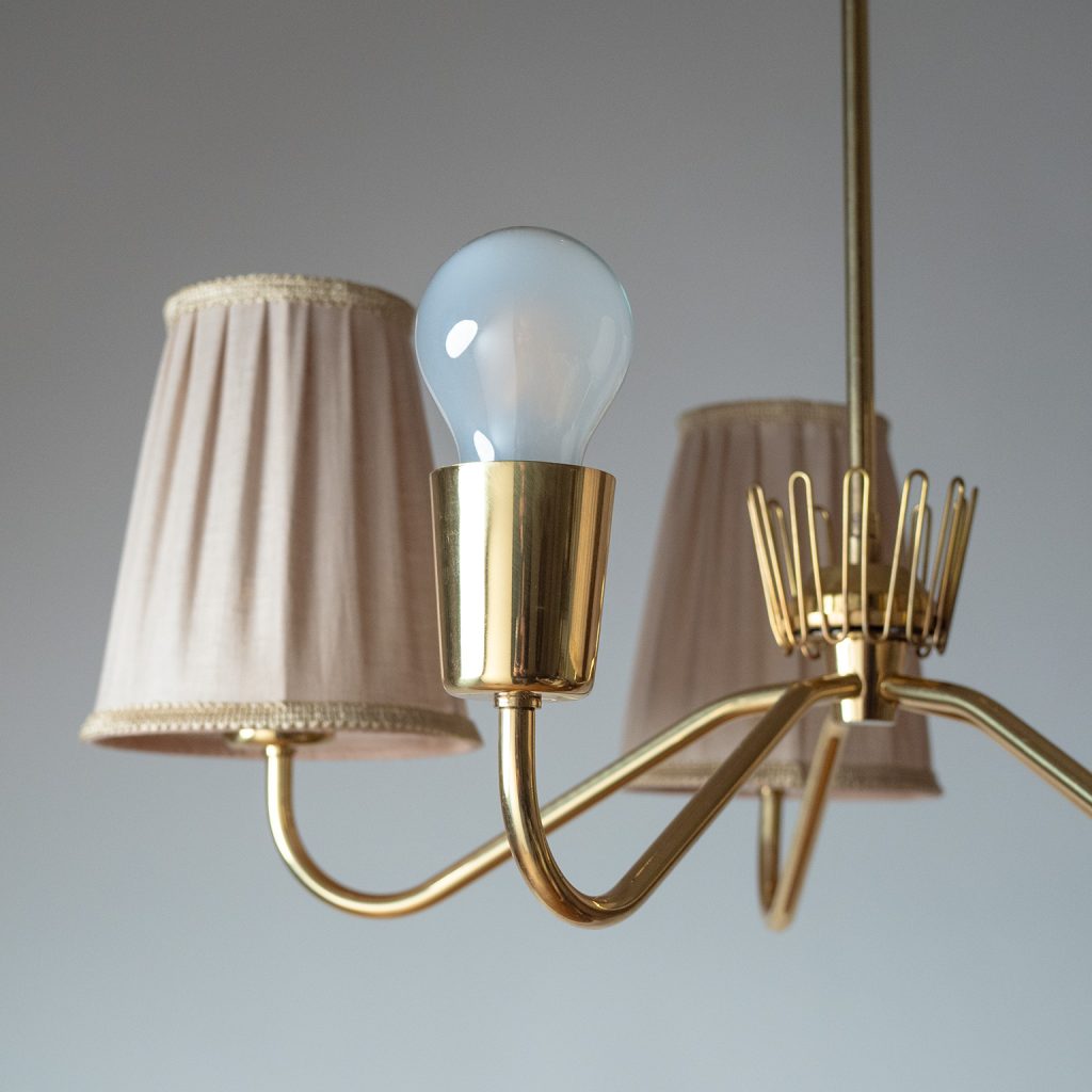 Brass Chandelier by ASEA, 1950s