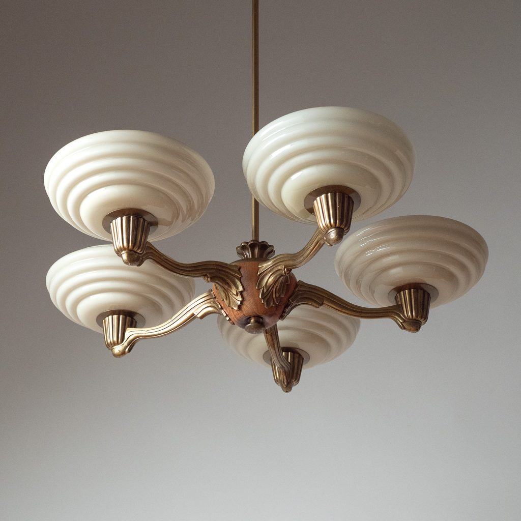 Swedish Art Deco Chandelier, 1930s