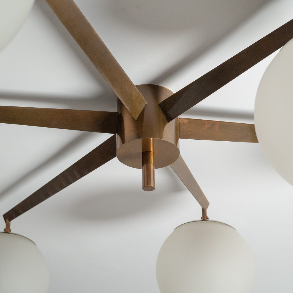 Angelo Lelii Stella A 6 Ceiling Light, circa 1960