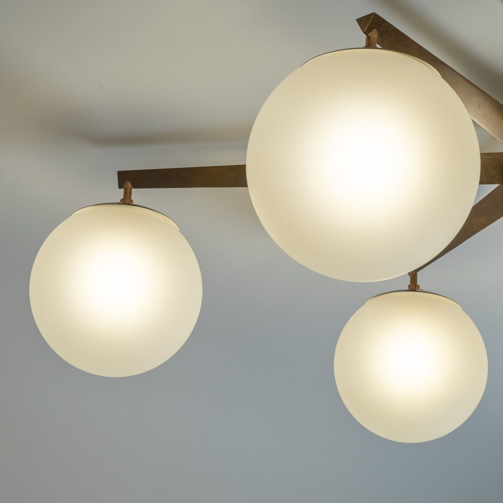 Angelo Lelii Stella A 6 Ceiling Light, circa 1960