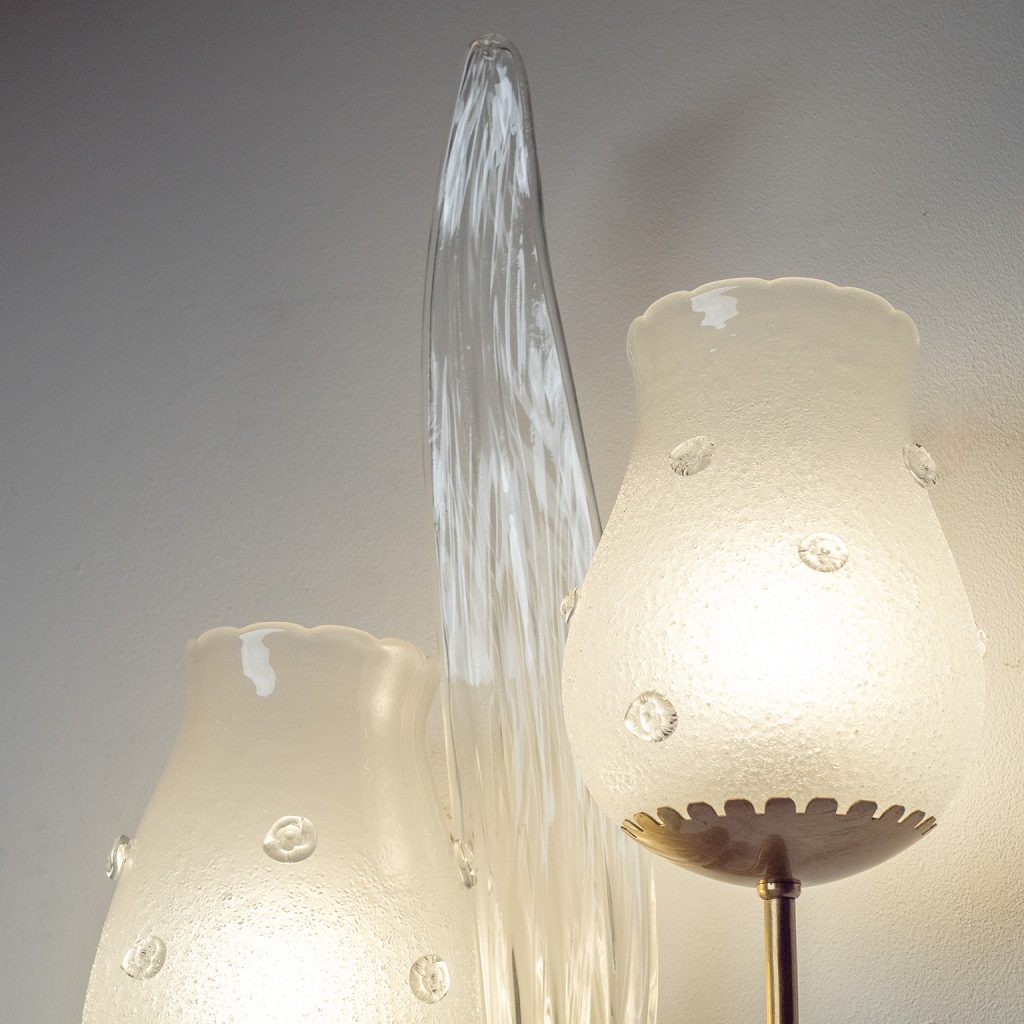 Harald Notini Brass And Glass Wall Light, 1940s