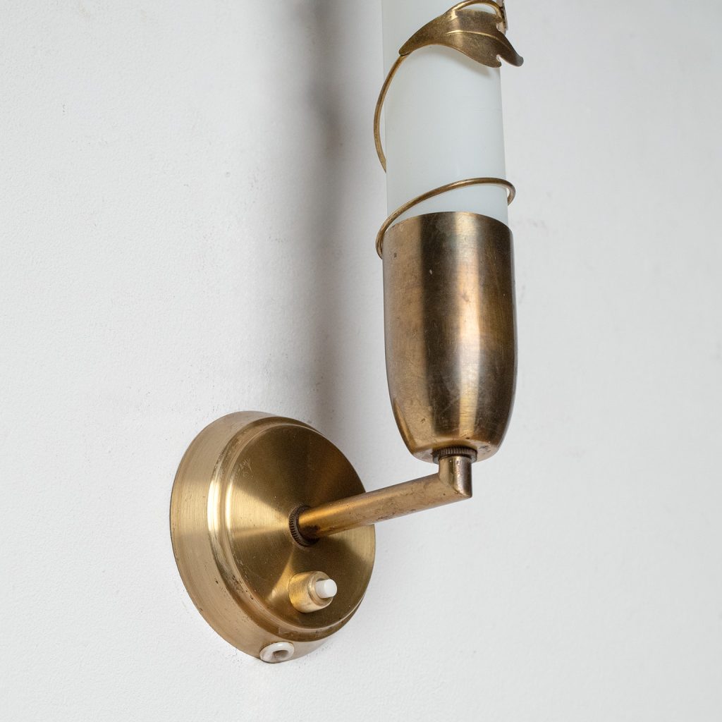 Danish Brass Wall Lights, 1940s