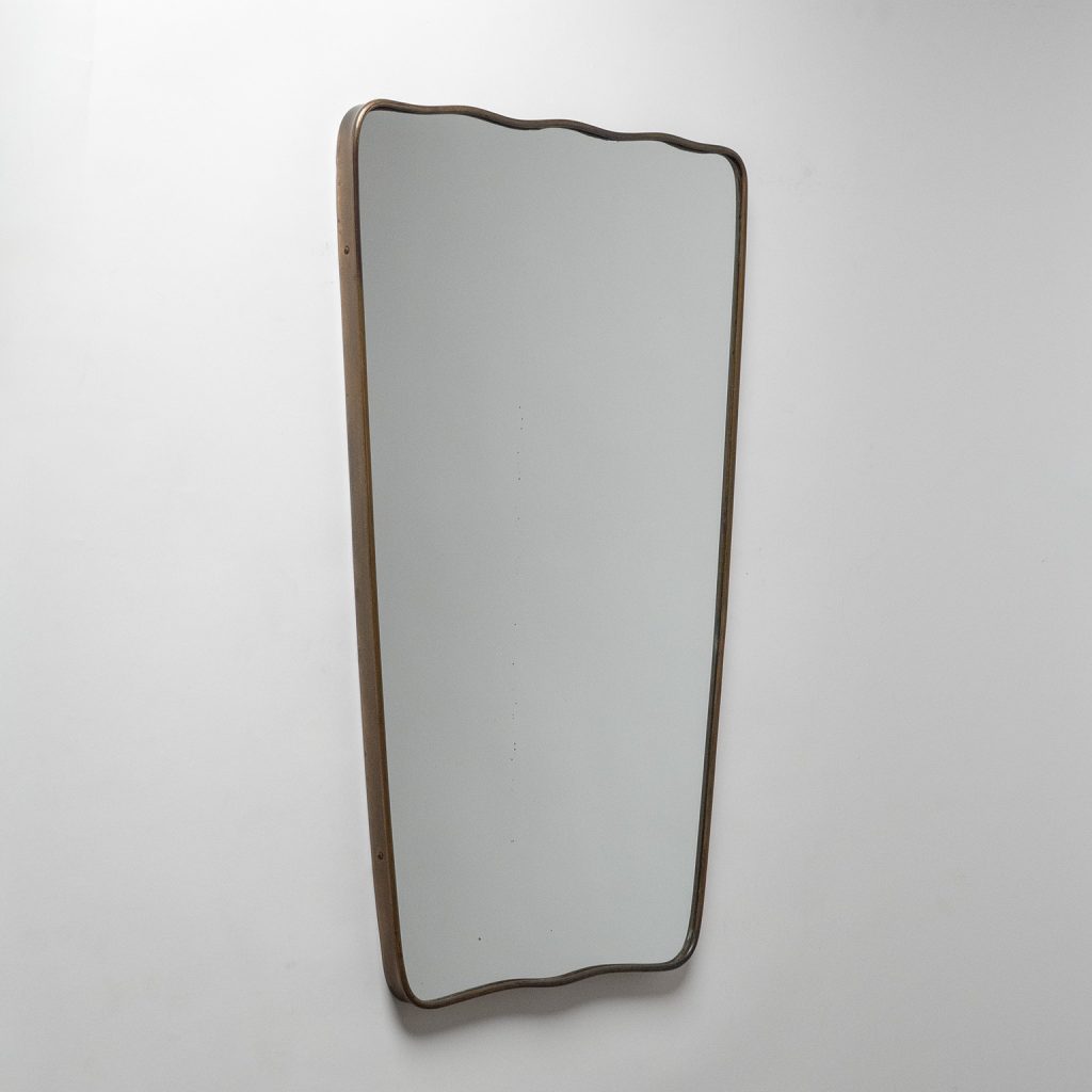 Italian Brass Mirror, circa 1950