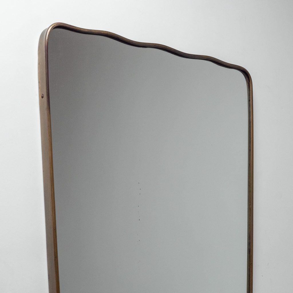 Italian Brass Mirror, circa 1950