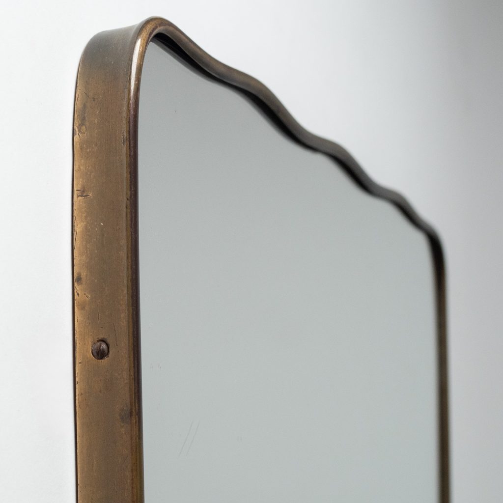 Italian Brass Mirror, circa 1950