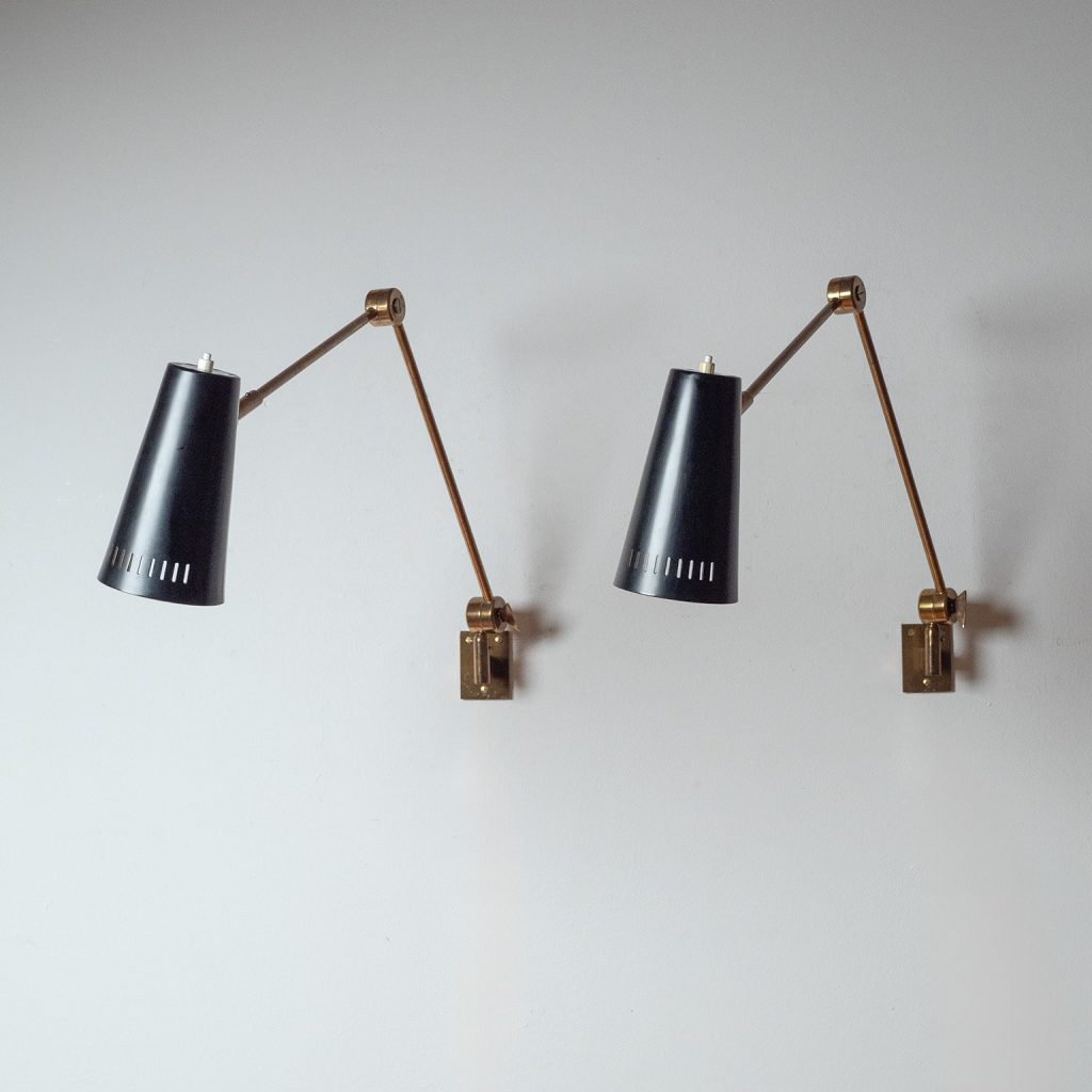 Stilnovo Articulating Wall Lights, 1950s