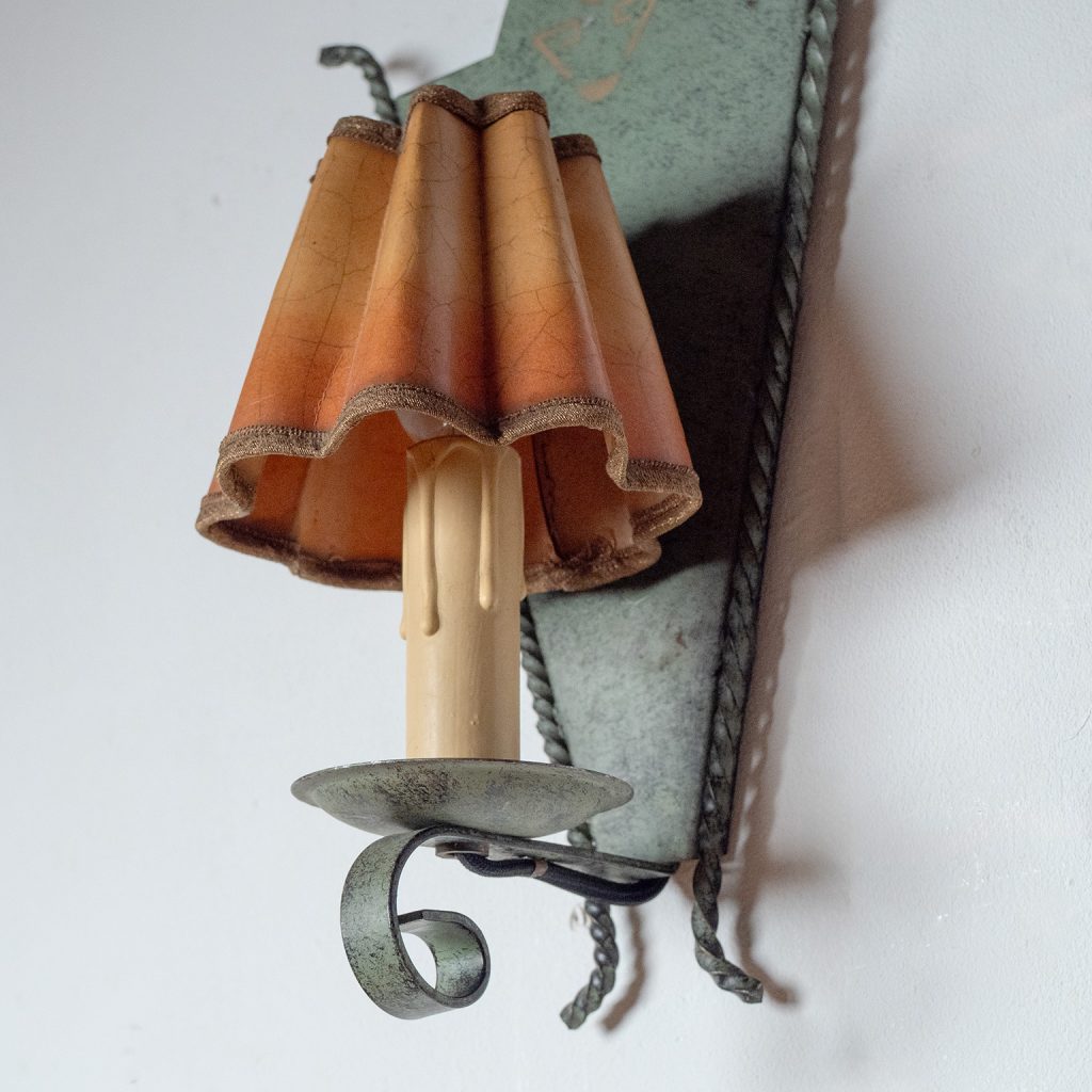 Swedish Patinated Iron Sconces, 1930s