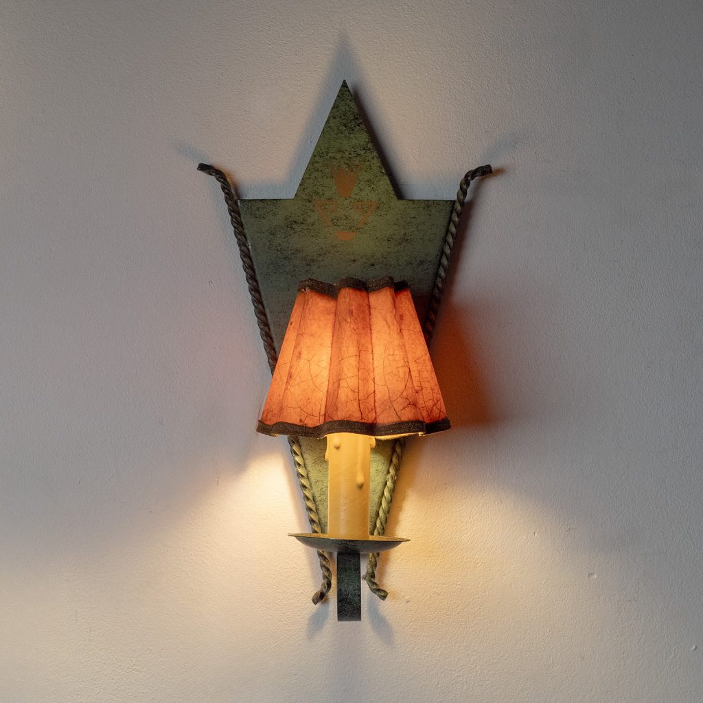 Swedish Patinated Iron Sconces, 1930s