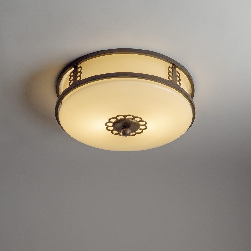 German Art Deco Flush Mount, 1930s