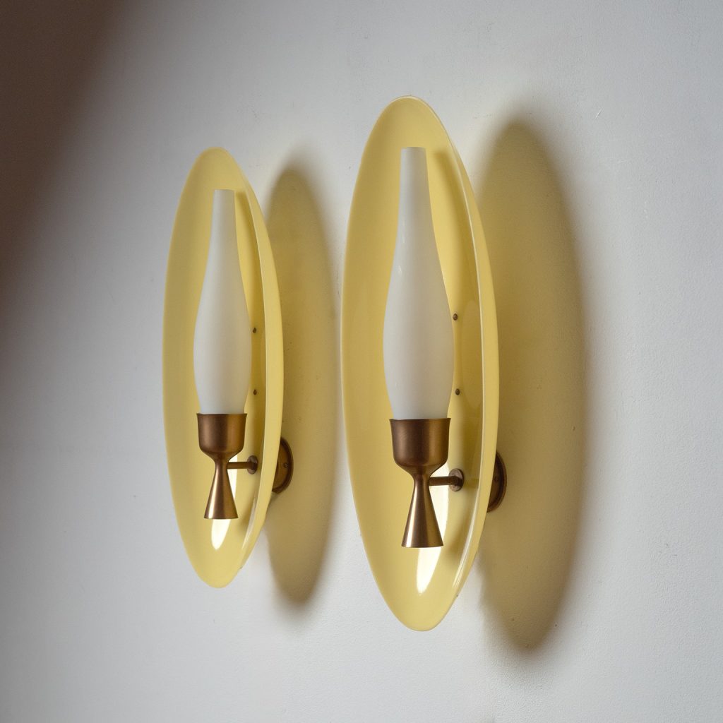 Angelo Lelii Wall Lights, circa 1957