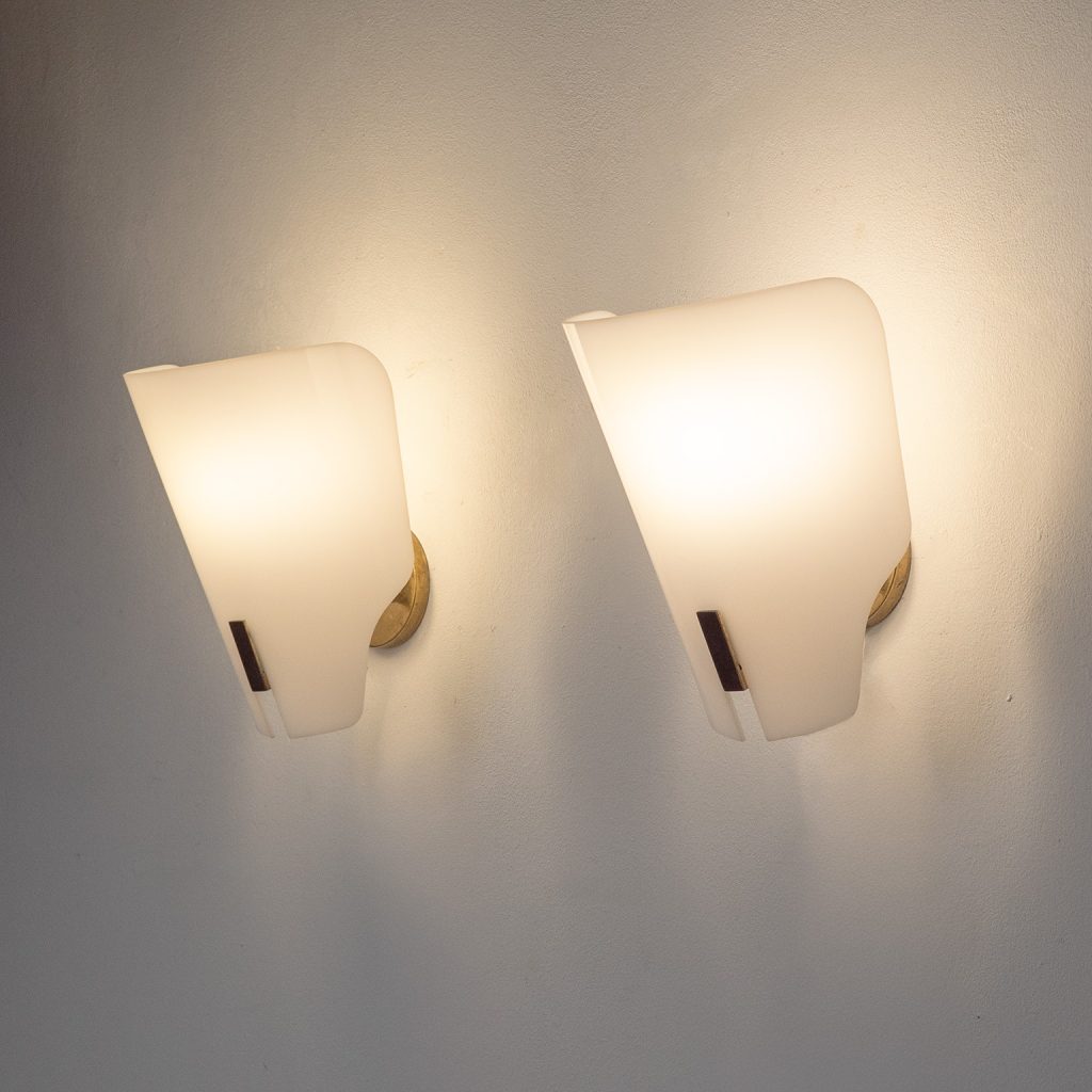 Gino Sarfatti Model 167px Acrylic Wall Lights, 1950s
