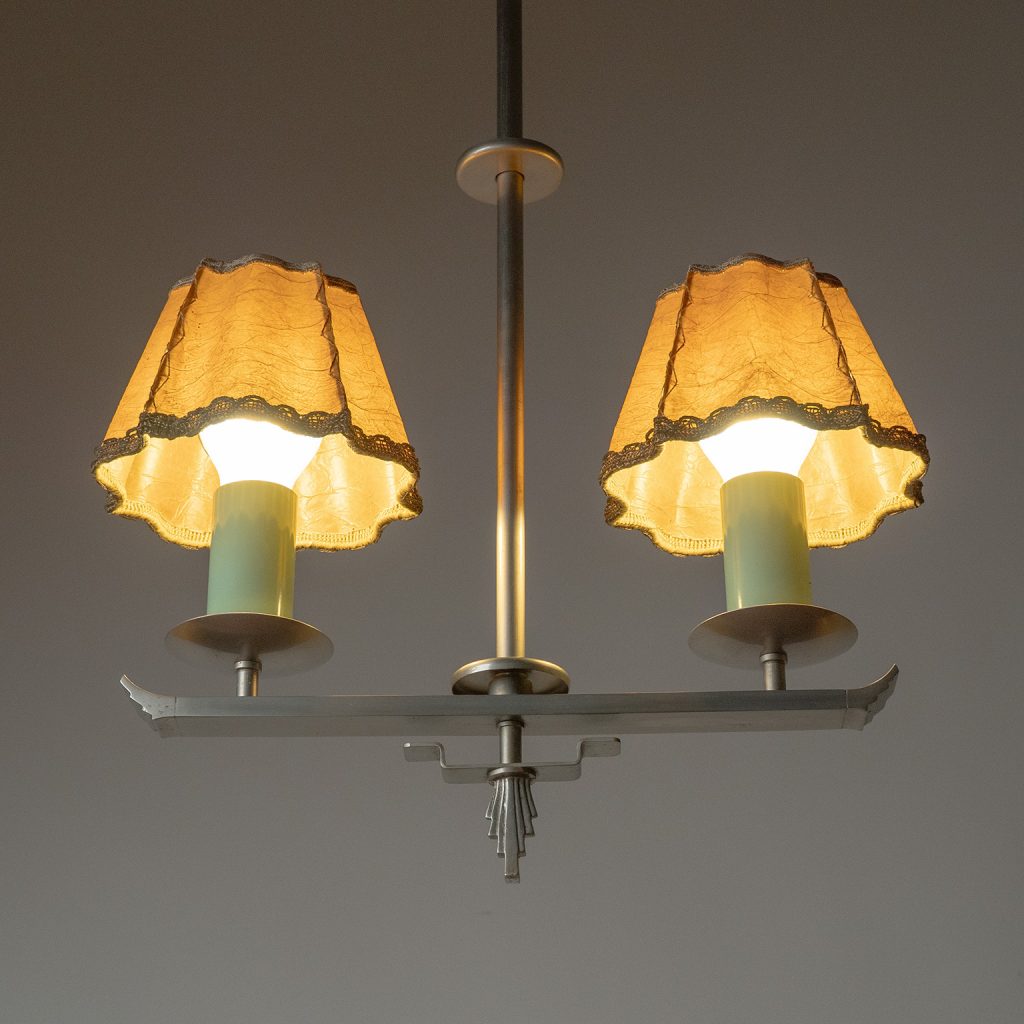 Christian Bergh Two-Arm Nickel Pendant, 1930s