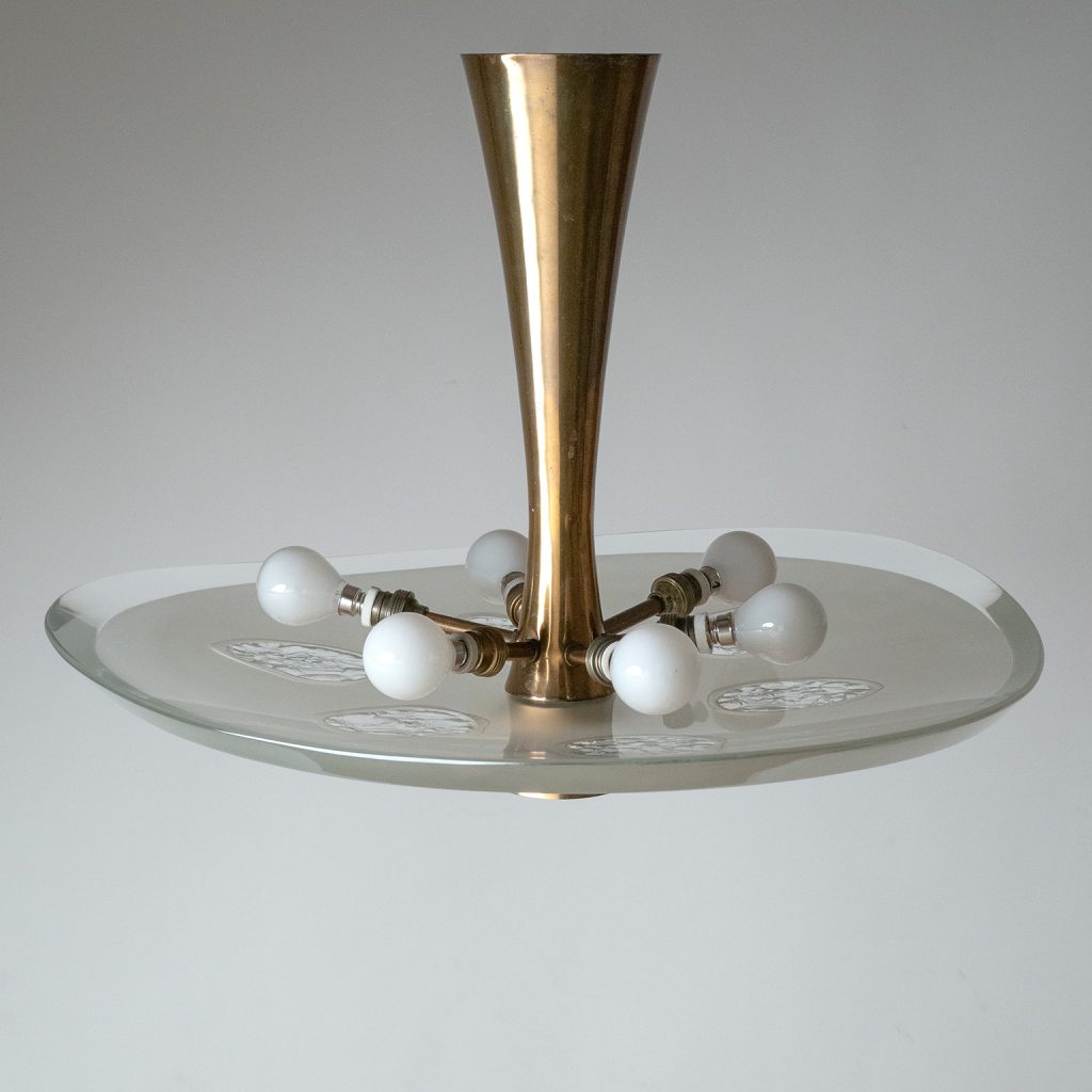 Max Ingrand Model 1748 Ceiling Light, 1950s