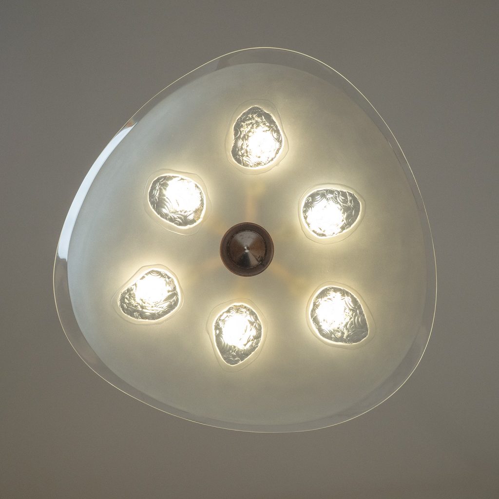 Max Ingrand Model 1748 Ceiling Light, 1950s