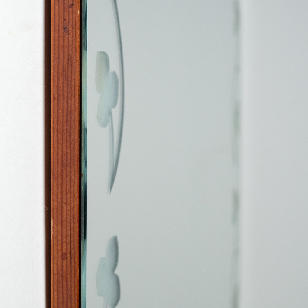 Swedish Etched Glass Mirror, 1940s