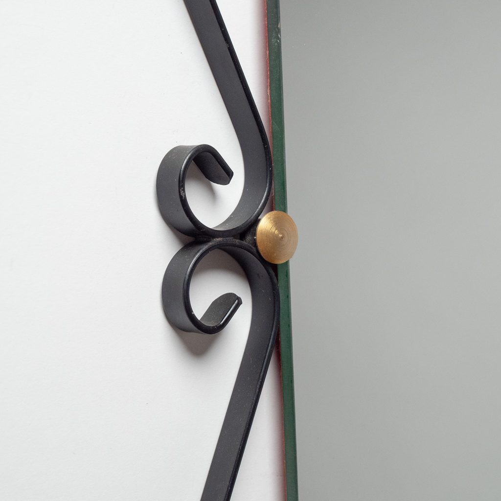 French Wrought Iron Mirror, 1960s