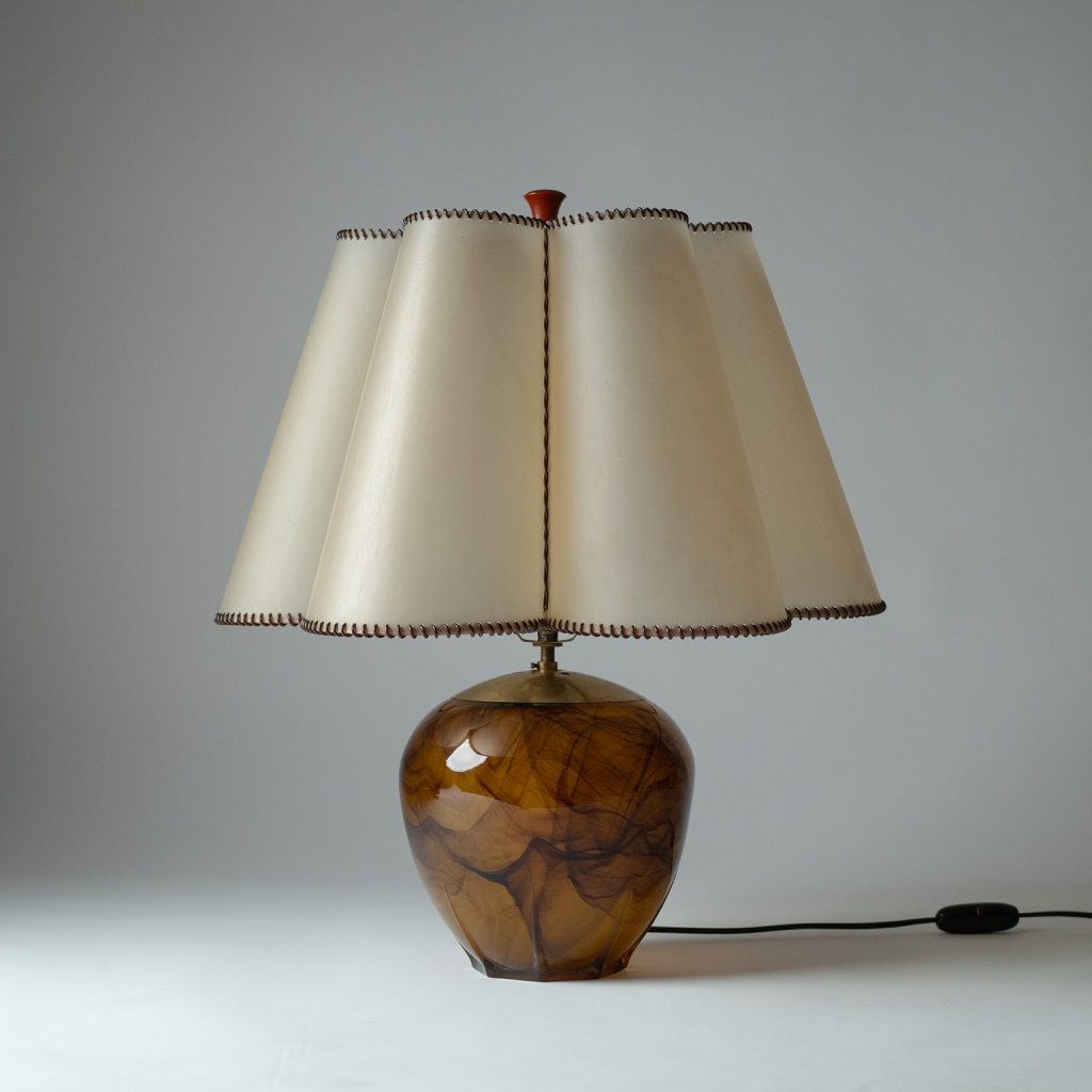 Austrian Glass Table Lamp, circa 1950
