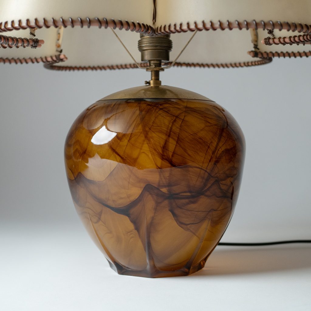 Austrian Glass Table Lamp, circa 1950