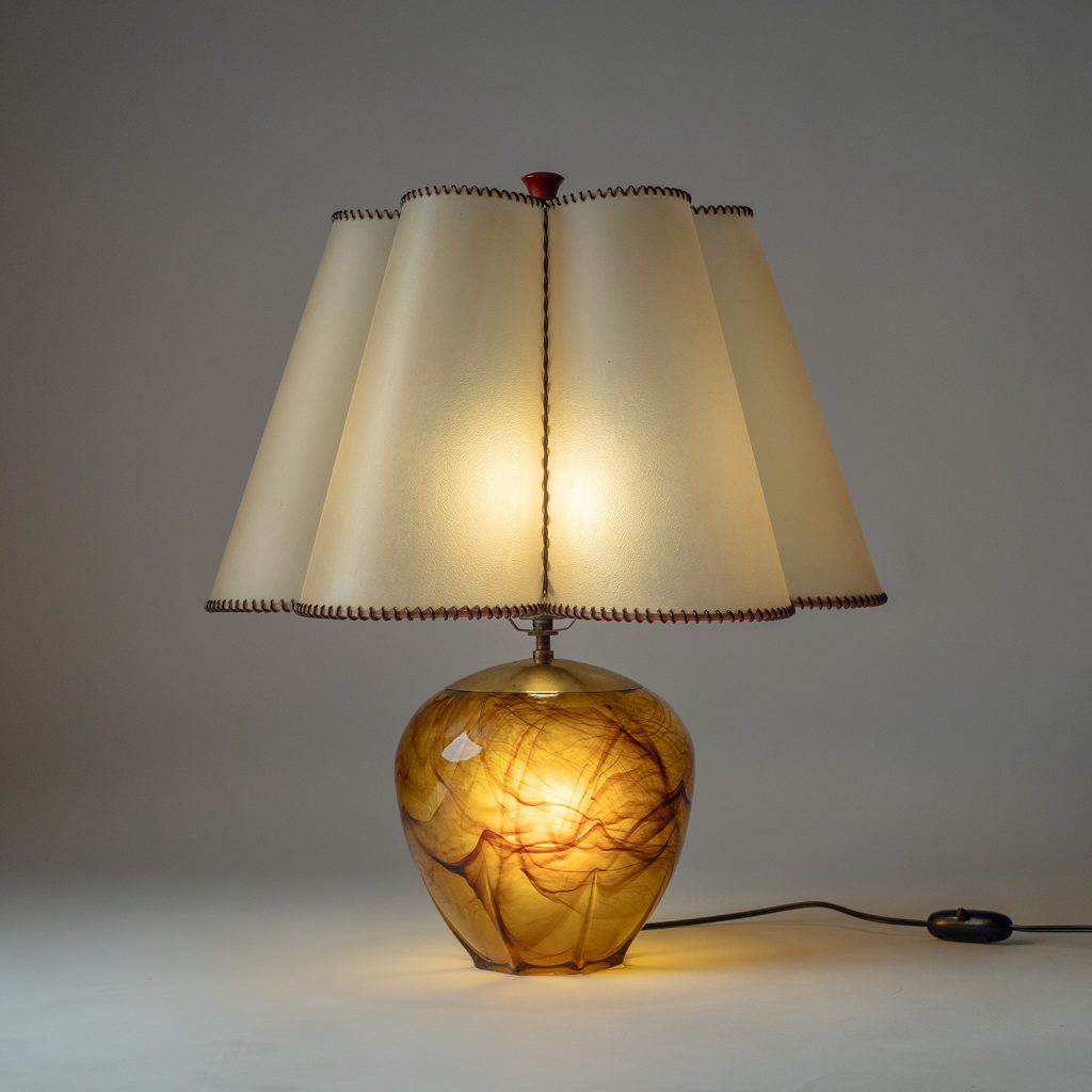 Austrian Glass Table Lamp, circa 1950