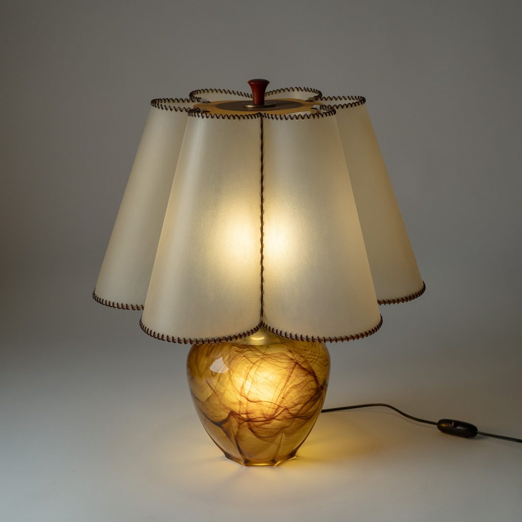 Austrian Glass Table Lamp, circa 1950