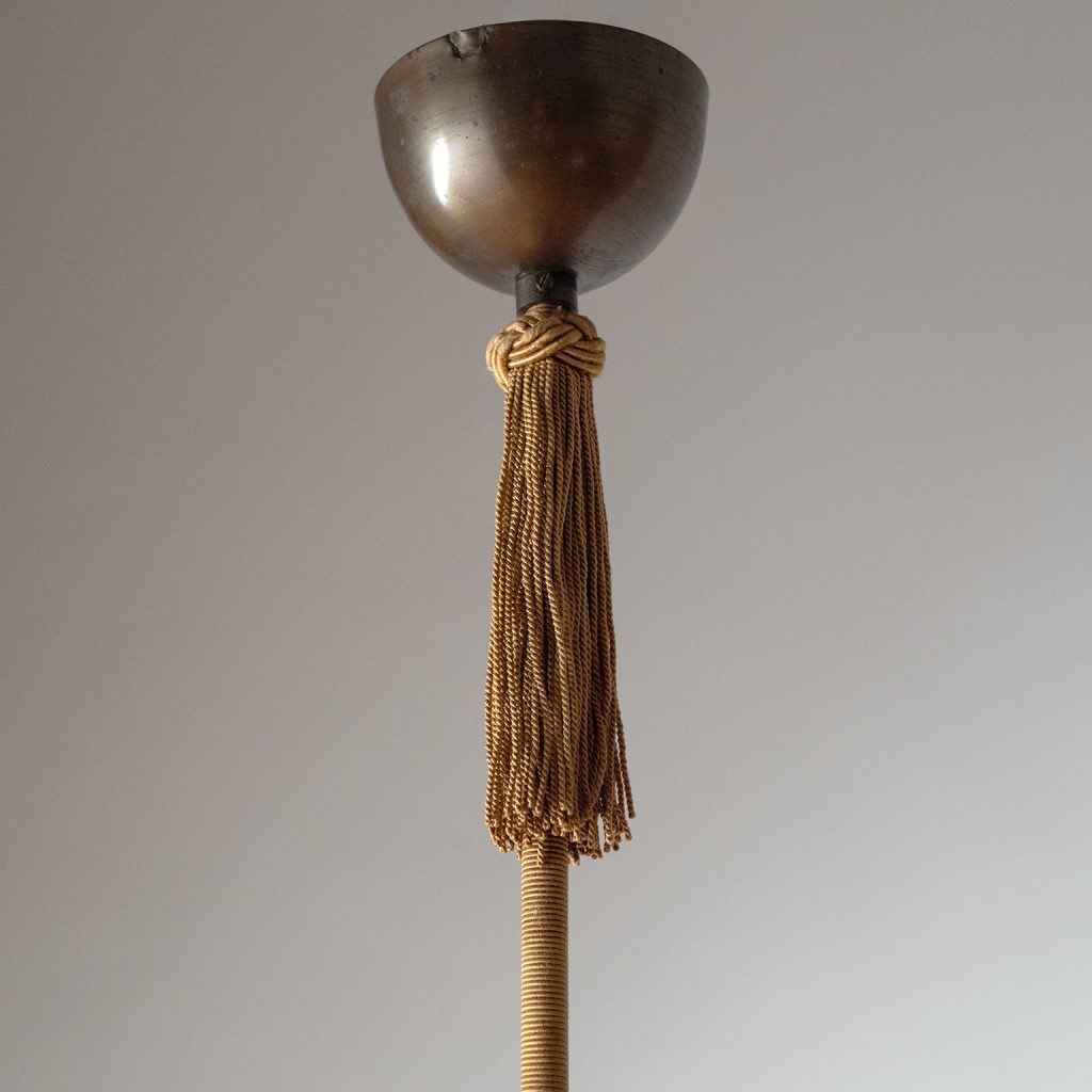 Swedish Bronze And Cut Glass Chandelier, 1930s