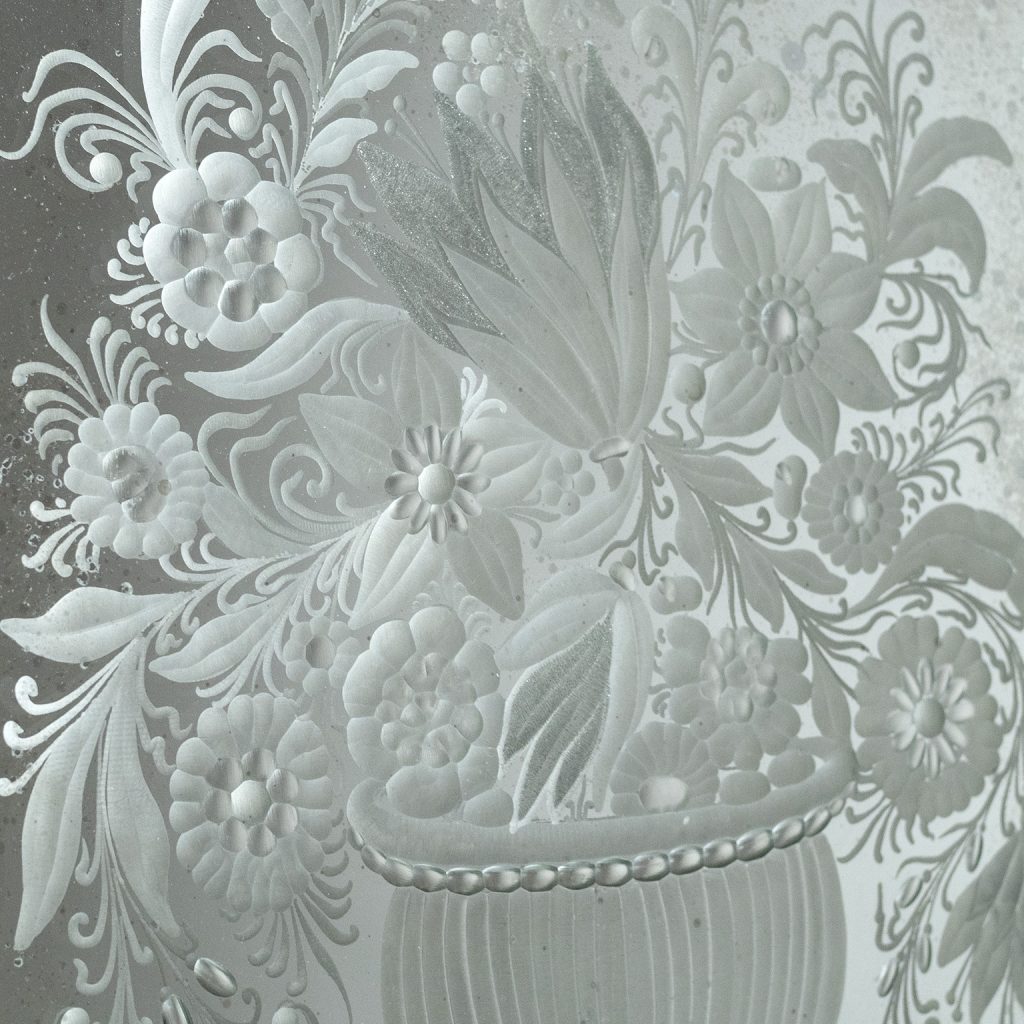 Venetian Cut Glass Patinated Mirror