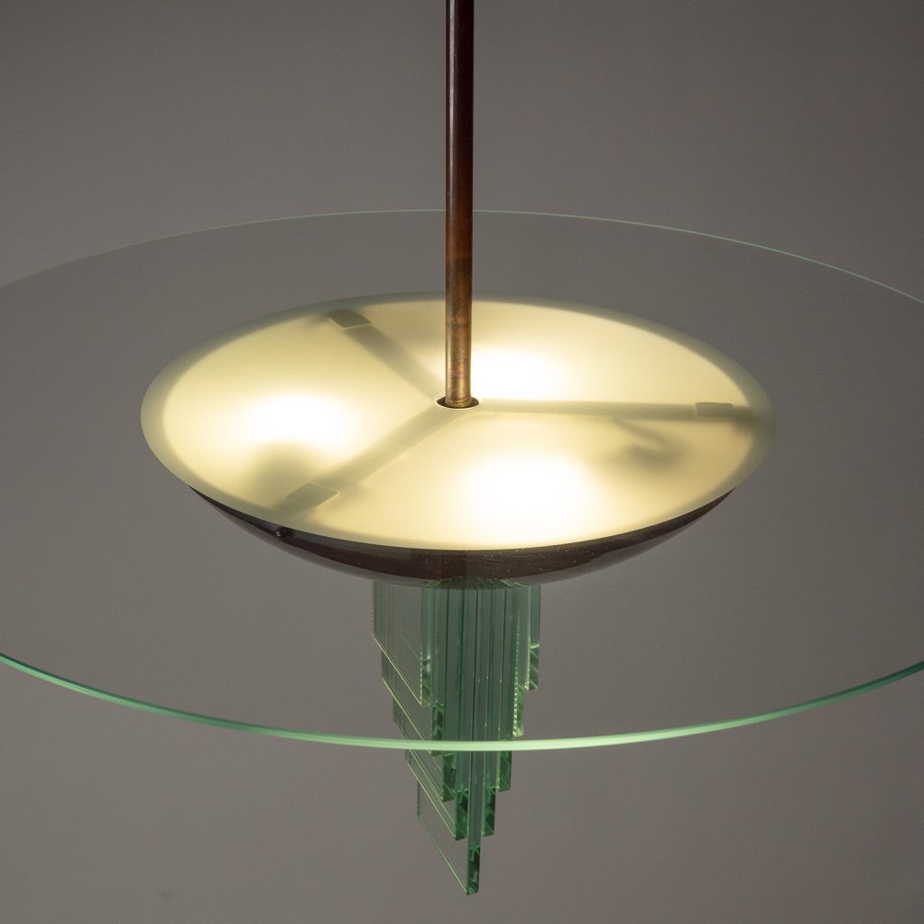 Large Italian Art Deco Pendant, Pietro Chiesa, Gio Ponti, 1930s