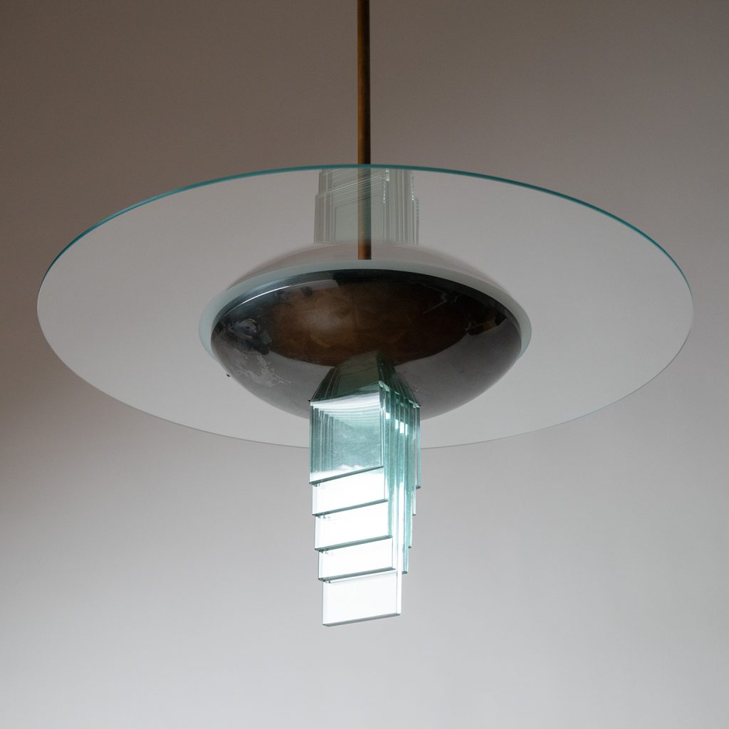 Large Italian Art Deco Pendant, Pietro Chiesa, Gio Ponti, 1930s