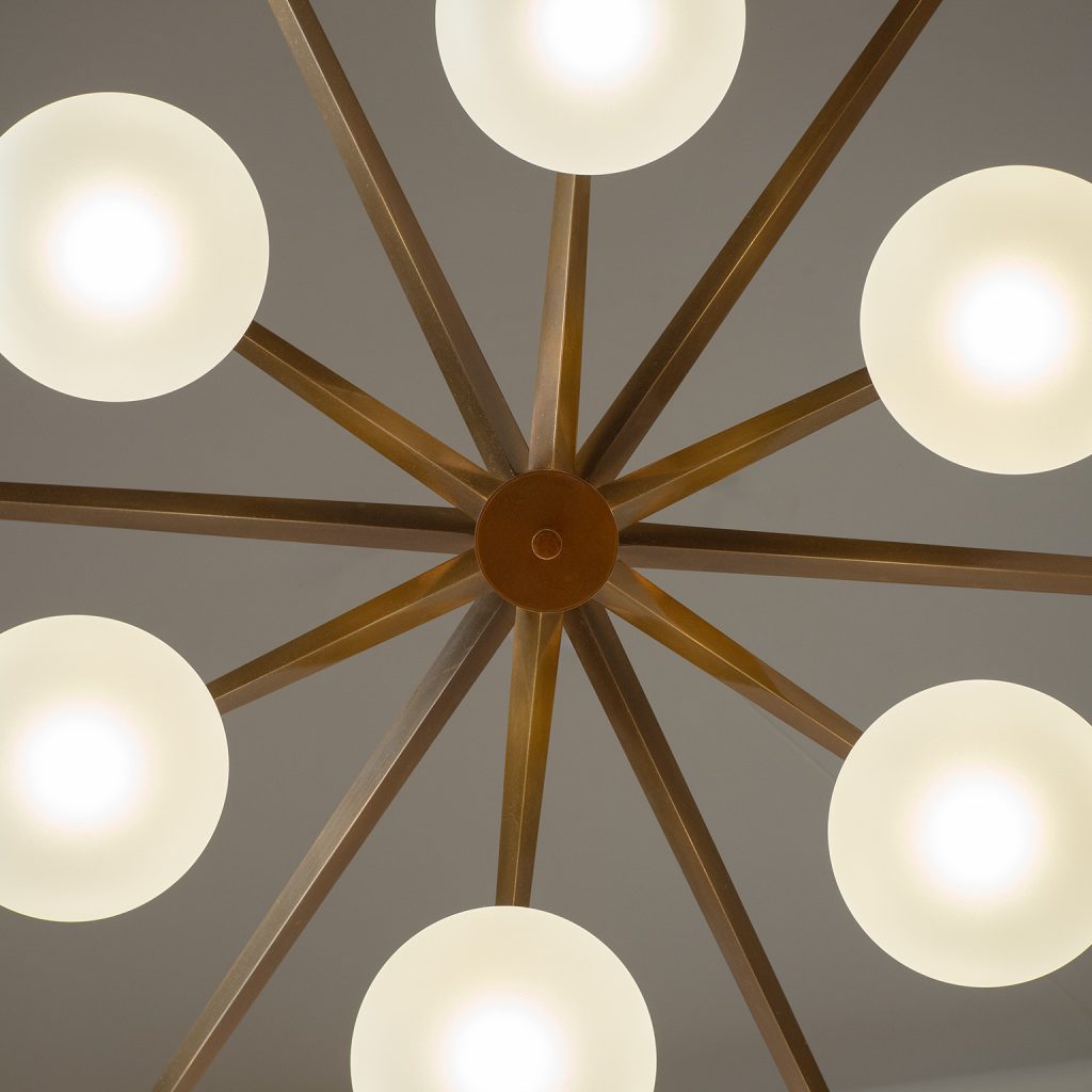 Angelo Lelii Stella A 12 Chandelier, circa 1960