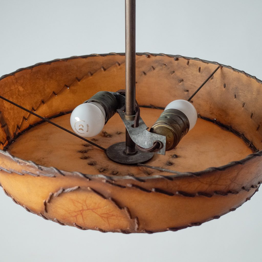 Swedish Parchment Paper Ceiling Light, 1930s