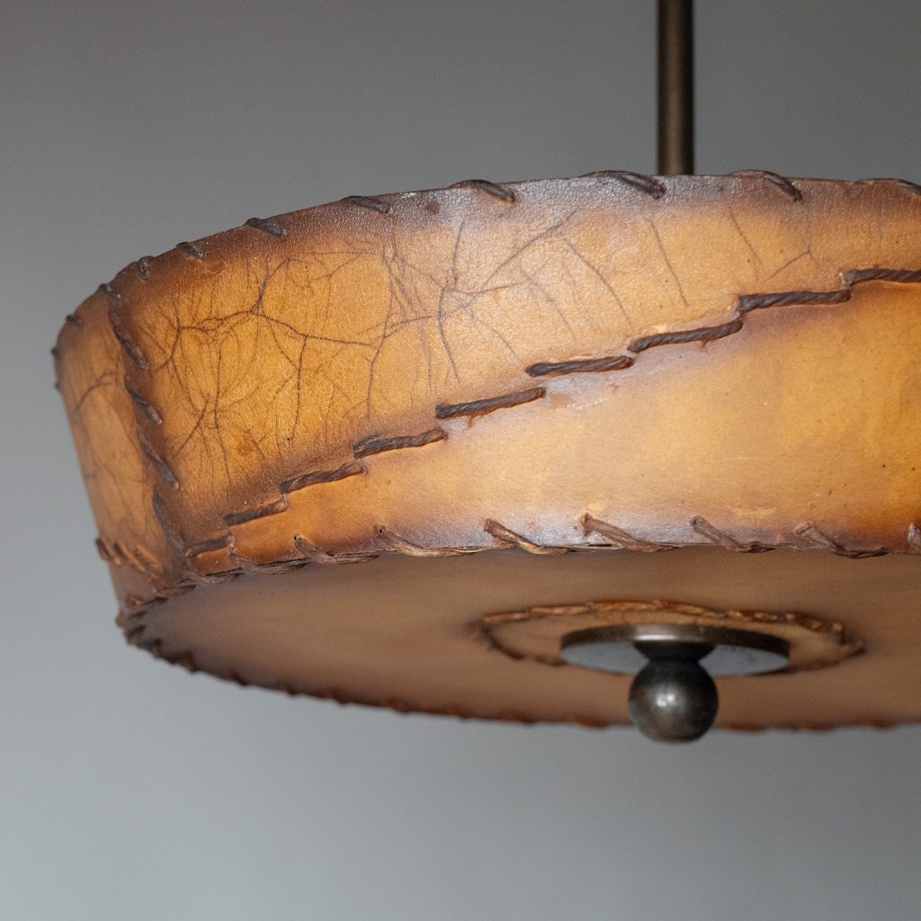 Swedish Parchment Paper Ceiling Light, 1930s