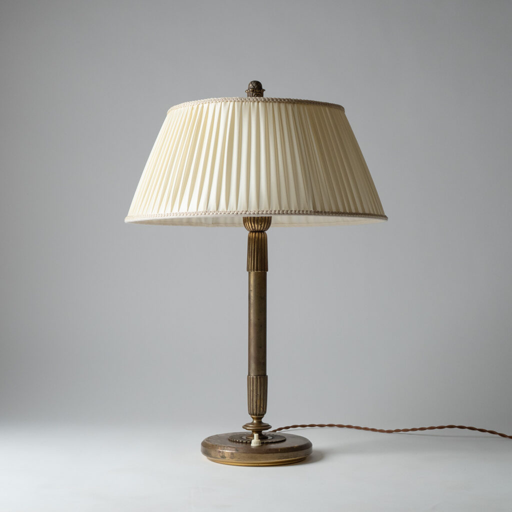 Swedish Brass Table Lamp, circa 1940