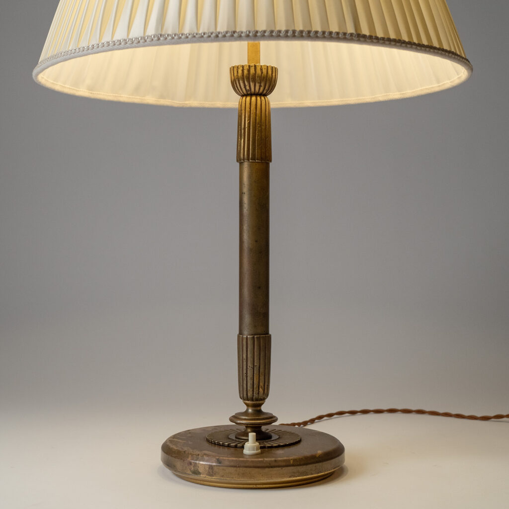 Swedish Brass Table Lamp, circa 1940