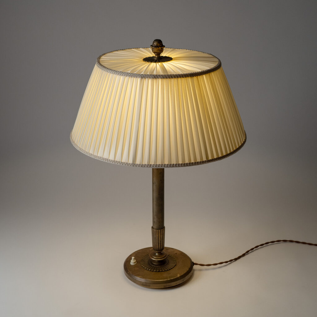 Swedish Brass Table Lamp, circa 1940