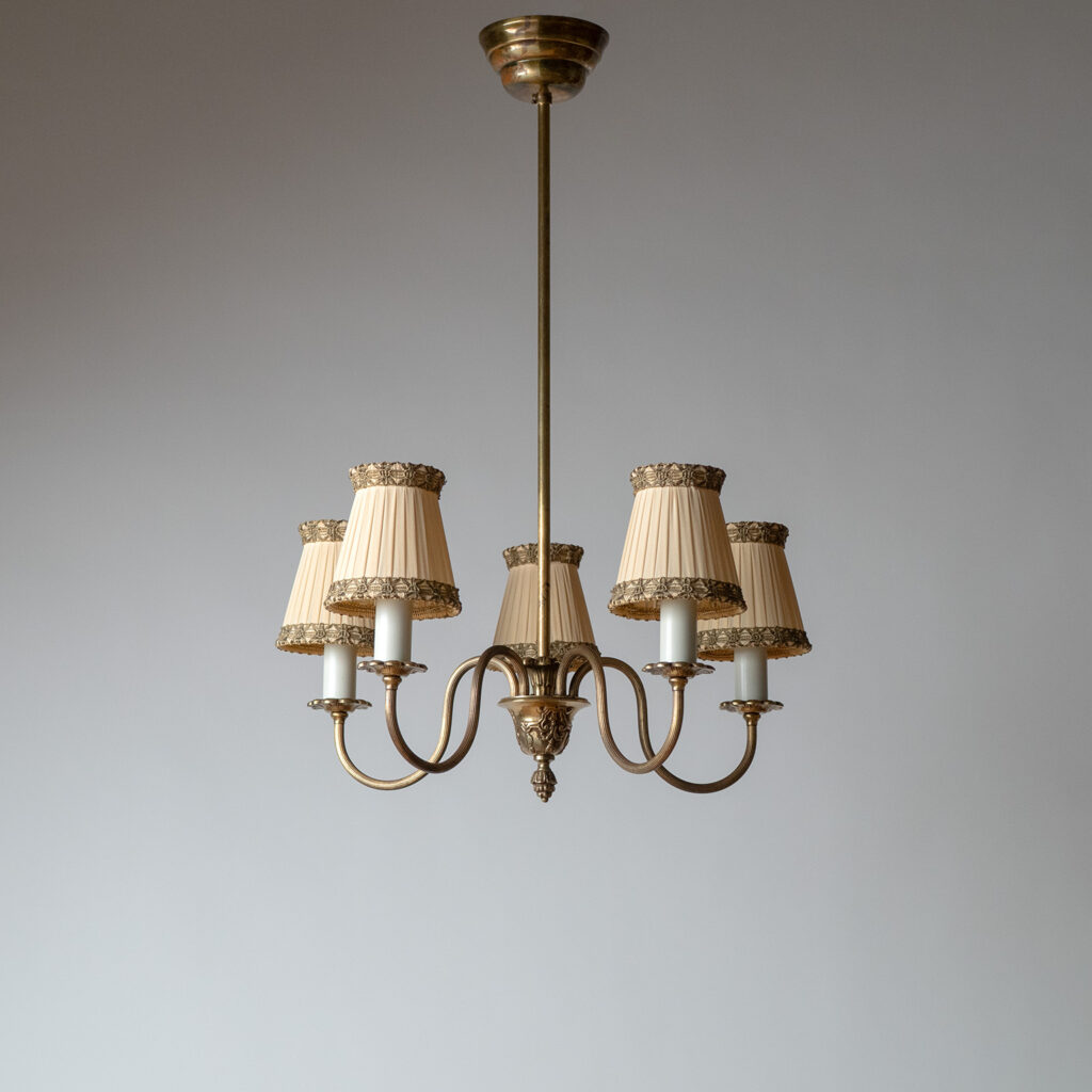 Bröderna Malmströms Brass Chandelier, 1950s